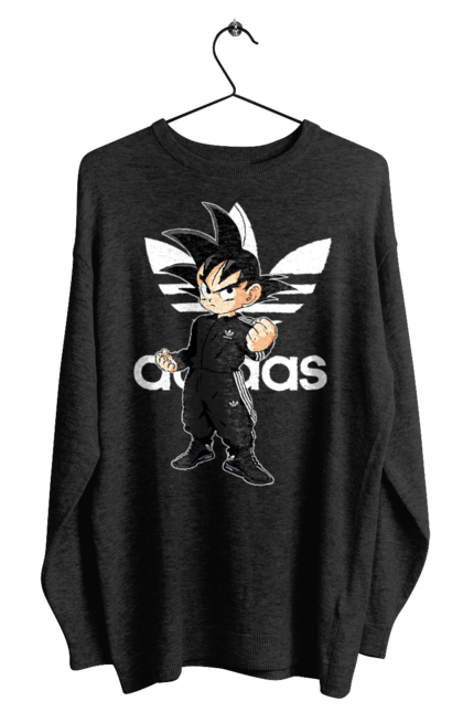 Men's sweatshirt with prints Adidas Son Goku. Adidas, anime, dragon ball, goku, manga, son goku, tv series. 2070702