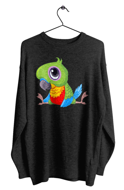 Світшот чоловічий з принтом "Папужка". Мило, папуга. 2070702