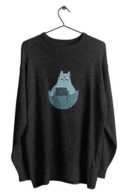 Світшот чоловічий з принтом "Кіт програміст". Angular, c, css, html, it, javascript, jquery, php, python, react, svelt, vue, айтишник, айті, гумор, код, кодувати, прогер, програміст, програмісти, ти ж, ти ж програміст, тиж програміст. 2070702