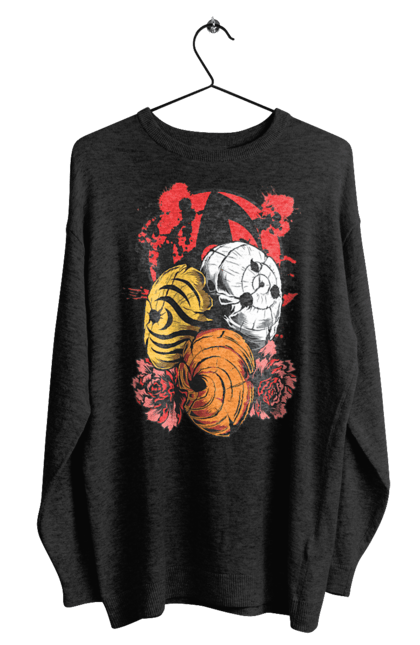 Men's sweatshirt with prints Naruto Obito Uchiha. Anime, character, manga, naruto, ninja, obito, obito uchiha, tv series, uchiha. 2070702