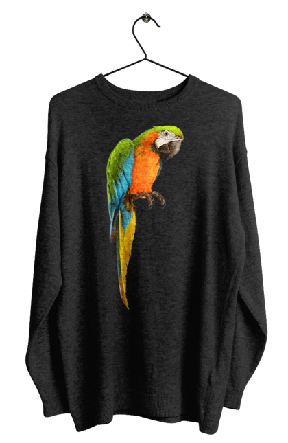 Men`s sweatshirt with prints Just A Parrot. Birdie, parrot. 2070702