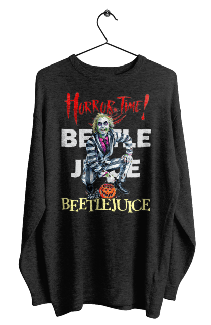 Світшот чоловічий з принтом "Бітлджюс". Beetlejuice, ghost, tim burton, warner bros, бітлджюс, жах, комедія, привид, тім бертон, фільм. 2070702