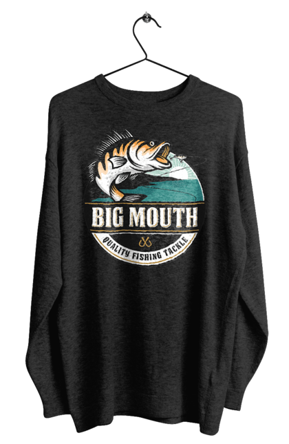 Світшот чоловічий з принтом "Рибалка". Вилика рибалка, рибалка, хоббі. 2070702