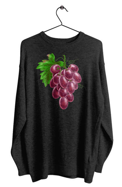 Світшот чоловічий з принтом "Виноград". Виноград, фрукт. 2070702