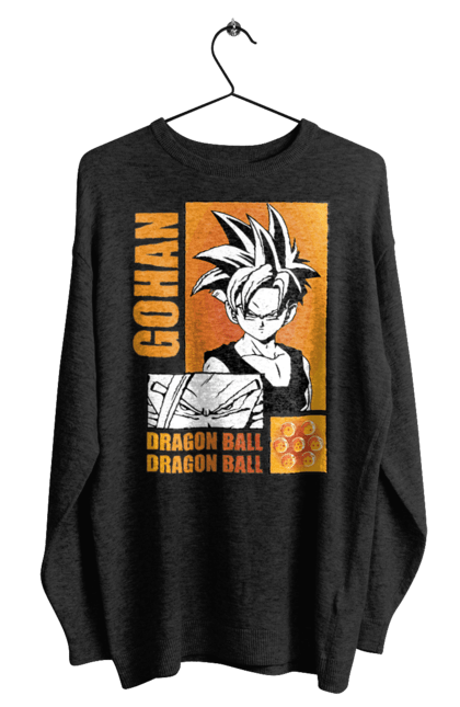 Світшот чоловічий з принтом "Перли дракона Гохан". Anime, dragon ball, goku, manga, аніме, гоку, гохан, манга, перли дракона. 2070702