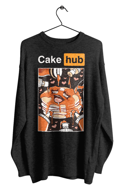 Світшот чоловічий з принтом "Кейк Хаб". Брутальна, гумор, кейк хаб, порн хаб, прикол. 2070702