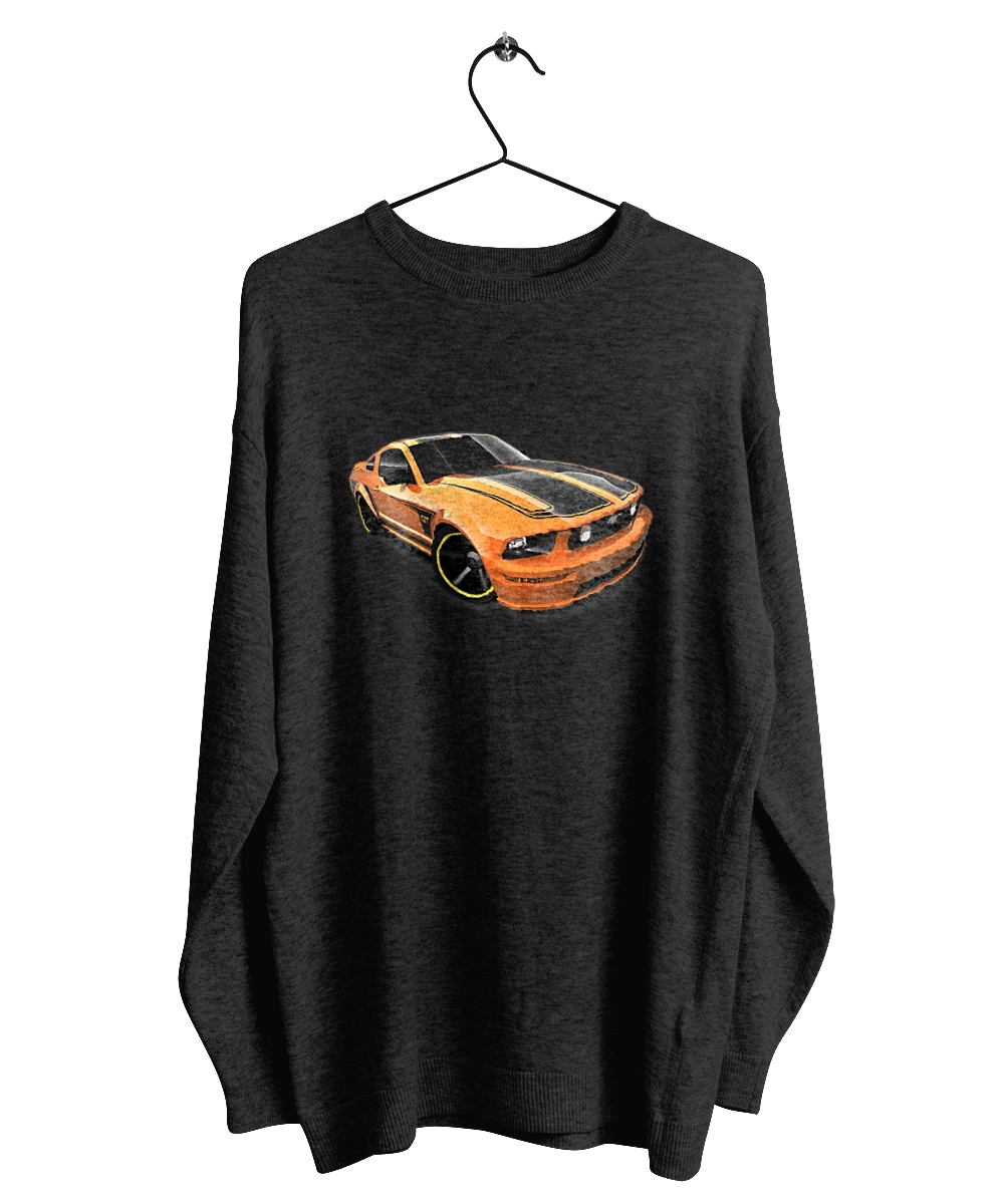 Orange, high speed car