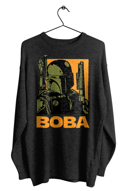 Світшот чоловічий з принтом "Боба Фетт". Boba fett, боба фетт, зоряні війни, клон, мисливець за головами. 2070702