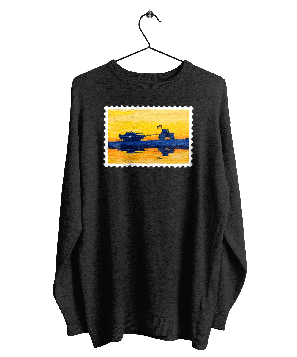 New brand, tractor pulling tank