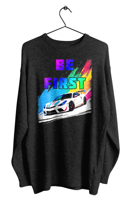 Світшот чоловічий з принтом "Гонка". Автомобільний, гонка, спортивна машина, спортивний автомобіль. 2070702