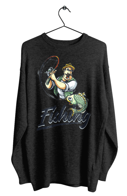 Світшот чоловічий з принтом "Рибалка, літо". Відпочинок, літо, рибалка. 2070702