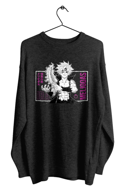 Men's sweatshirt with prints Seven Deadly Sins Meliodas. Anime, dragon sin, manga, meliodas, seven deadly sins. 2070702