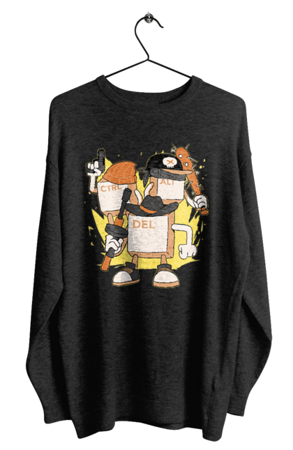 Світшот чоловічий з принтом "Ctrl alt del Програмерський екшен". 404, andoid, aws, backend, c++, cloud, css, data, dev, devops, frontend, geek, git, github, go, golang, google, hacker, html, ios, java, javascript, jquery, js, linux, nodejs, php, python, react, science, script, web, геймер, гік, дата, клавіши, код, компьютер, лінукс, мова, облако, пайтон, пингфин, программист, програмування, талисман, хакер. 2070702