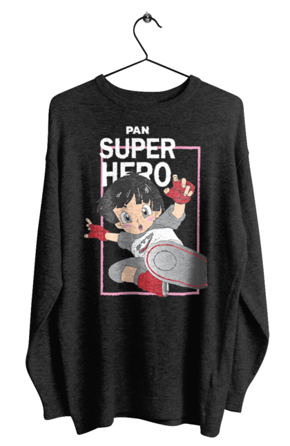 Men's sweatshirt with prints Dragon Ball Super Pan. Anime, dragon ball, dragon ball super, dragon ball: super, dragonball super hero, lady, pan. 2070702