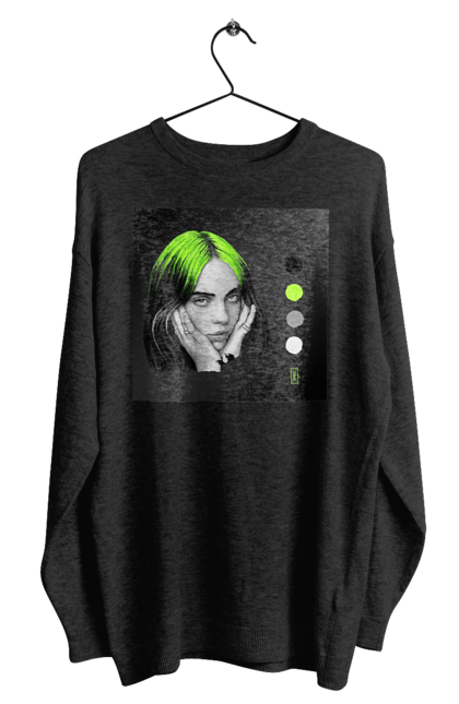 Світшот чоловічий з принтом "Біллі Ейліш". Біллі, біллі ейліш, ейліш. 2070702