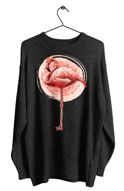 Світшот чоловічий з принтом "Фламінго Арт". Рожеве фламінго, тварина, фламінго. 2070702