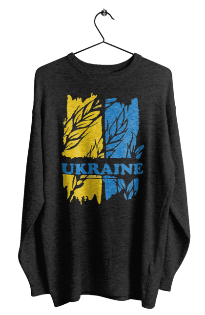 Men`s sweatshirt with prints Ukraine ears of wheat. Ears of wheat, symbol of ukraine, ukraine, ukrainian symbols. 2070702