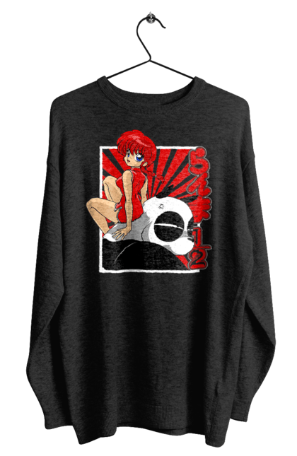 Men's sweatshirt with prints Ranma 1/2. Action movie, anime, comedy, manga, mystic, ranma, romance, shampoo. 2070702