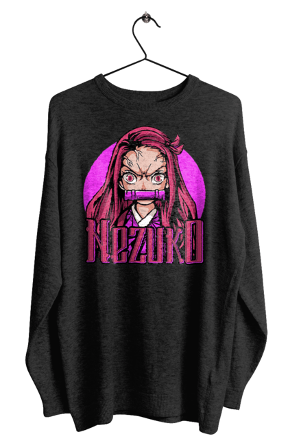 Men's sweatshirt with prints Demon Slayer Nezuko. Anime, demon slayer, kimetsu no yaiba, manga, nezuko, serial. 2070702