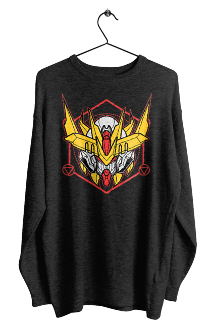 Men's sweatshirt with prints Gundam Barbatos Lupus Rex. Anime, asw g 08, barbatos lupus rex, game, gundam, manga, robot, video game, war. 2070702