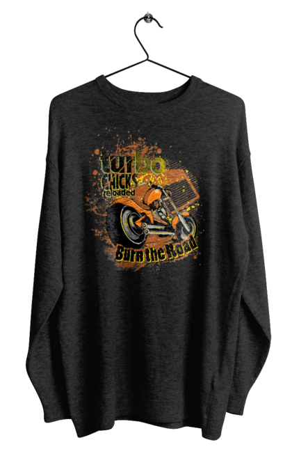 Світшот чоловічий з принтом "Мопед Турбо". Їзда, мопед, швидкість. 2070702