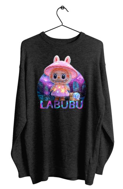 Світшот чоловічий з принтом "Лабубу". Брелок лабубу, іграшка лабубу, лабубу, лабубу кока кола, лялька лабубу, мерч лабубу, мила, рожева лабубу, смішна лабубу. 2070702