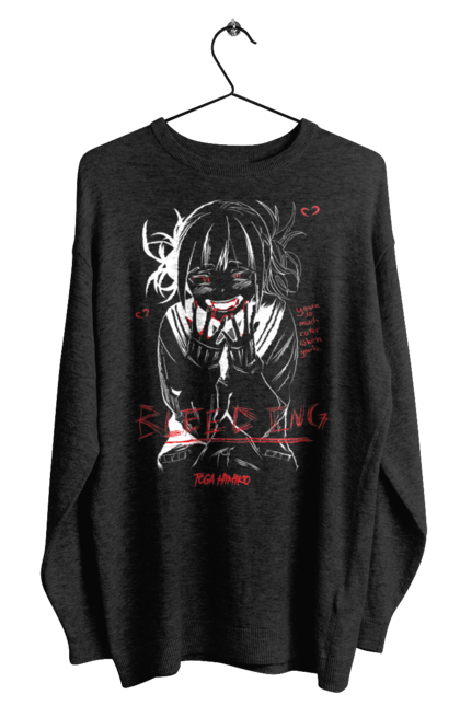 Men's sweatshirt with prints My Hero Academia Himiko Toga. Anime, himiko toga, manga, my hero academia, video game, yakuza toga. 2070702