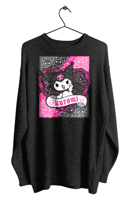 Men's sweatshirt with prints Hello Kitty Kuromi. Anime, character, hello kitty, kuromi, my melody, sanrio. 2070702