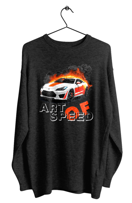 Світшот чоловічий з принтом "Швидкість". Авто, автомобіль, автомобільний, гонка, швидкість. 2070702