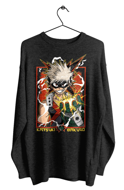 Men's sweatshirt with prints My hero academy Bakugo. Anime, bakugo, katsuki, katsuki bakugo, manga, mga, my hero academy, yue academy. 2070702