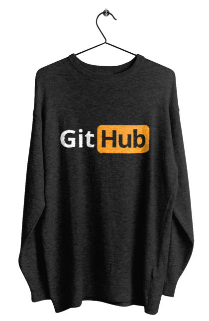 Світшот чоловічий з принтом "Гіт Хаб". Айті, айтішник, гіт хаб, для айтішника, для програміста, подарунок айтішнику, подарунок програмісту, програміст, розробник. 2070702