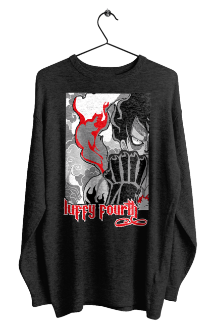 Men's sweatshirt with prints One Piece Luffy. Anime, luffy, manga, monkey de luffy, one piece, pirates. 2070702