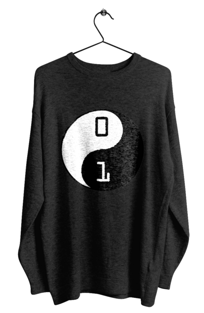 Світшот чоловічий з принтом "Інь Янь". Angular, c, css, html, it, javascript, jquery, php, python, react, svelt, vue, айтишник, айті, гумор, код, кодувати, прогер, програміст, програмісти, ти ж, ти ж програміст, тиж програміст. 2070702