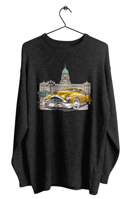 Світшот чоловічий з принтом "Автомобіль та архітектура модерн". Автомобіль, архітектура, модерн. 2070702