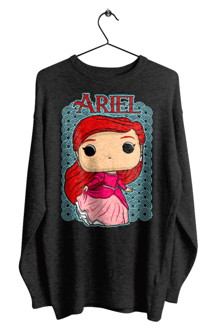 Світшот чоловічий з принтом "Аріель". Ariel, little mermaid, аріель, казка, принцеса, русалонька, русалочка. 2070702