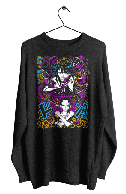 Men's sweatshirt with prints One Piece Nico Robin. Anime, devil child, manga, nico robin, one piece, straw hat pirates. 2070702