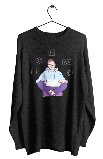 Світшот чоловічий з принтом "Я програміст". Angular, c, css, html, it, javascript, jquery, php, python, react, svelt, vue, айтишник, айті, гумор, код, кодувати, прогер, програміст, програмісти, ти ж, ти ж програміст, тиж програміст. 2070702