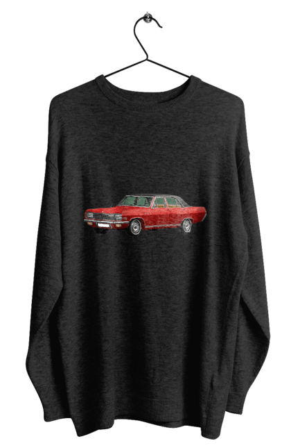 Світшот чоловічий з принтом "Авто.3". Авто, професійне фото, старе авто, фото, червона гамма барв. 2070702