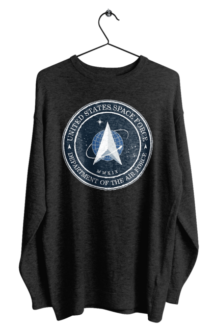 Men's sweatshirt with prints United States Space Force. Emblem, political, politics, space, space force, space travel, united states, ussf. 2070702