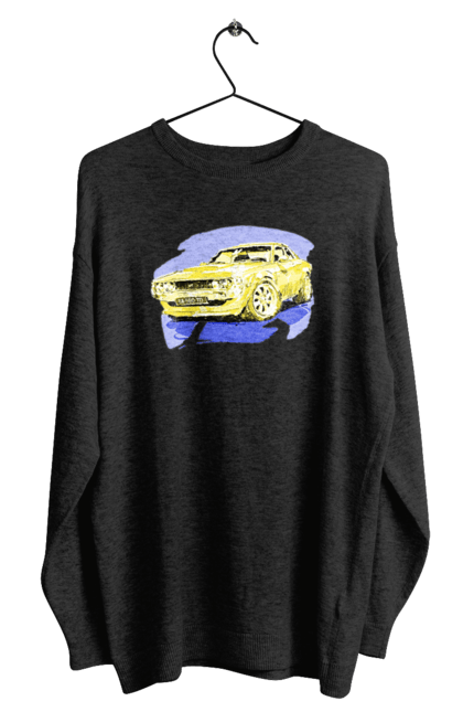 Світшот чоловічий з принтом "Український спорткар". Додж челенджер, машина, машини арт, потужність, спортивне авто, спорткар, українське авто, швидкість. 2070702