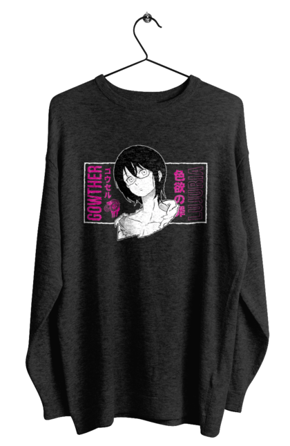 Men's sweatshirt with prints Seven Deadly Sins Gowther. Adventures, anime, comedy, fantasy, gowther, manga, seven deadly sins. 2070702