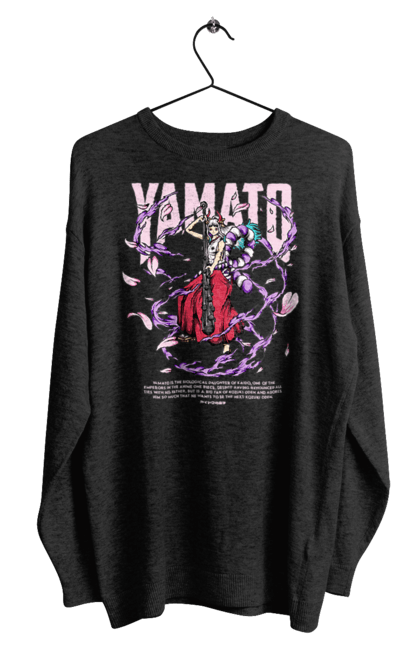 Men's sweatshirt with prints One Piece Yamato. Anime, manga, one piece, pirates, straw hat pirates, yamato. 2070702