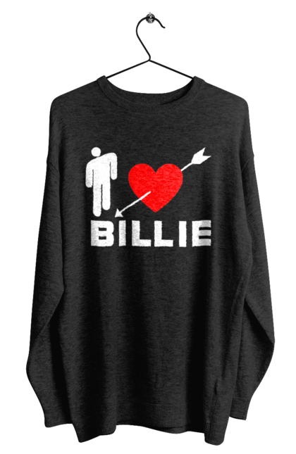 Світшот чоловічий з принтом "Біллі Айліш". Біллі айліш, логотип біллі айліш, принт біллі айліш, співачка біллі айліш. 2070702