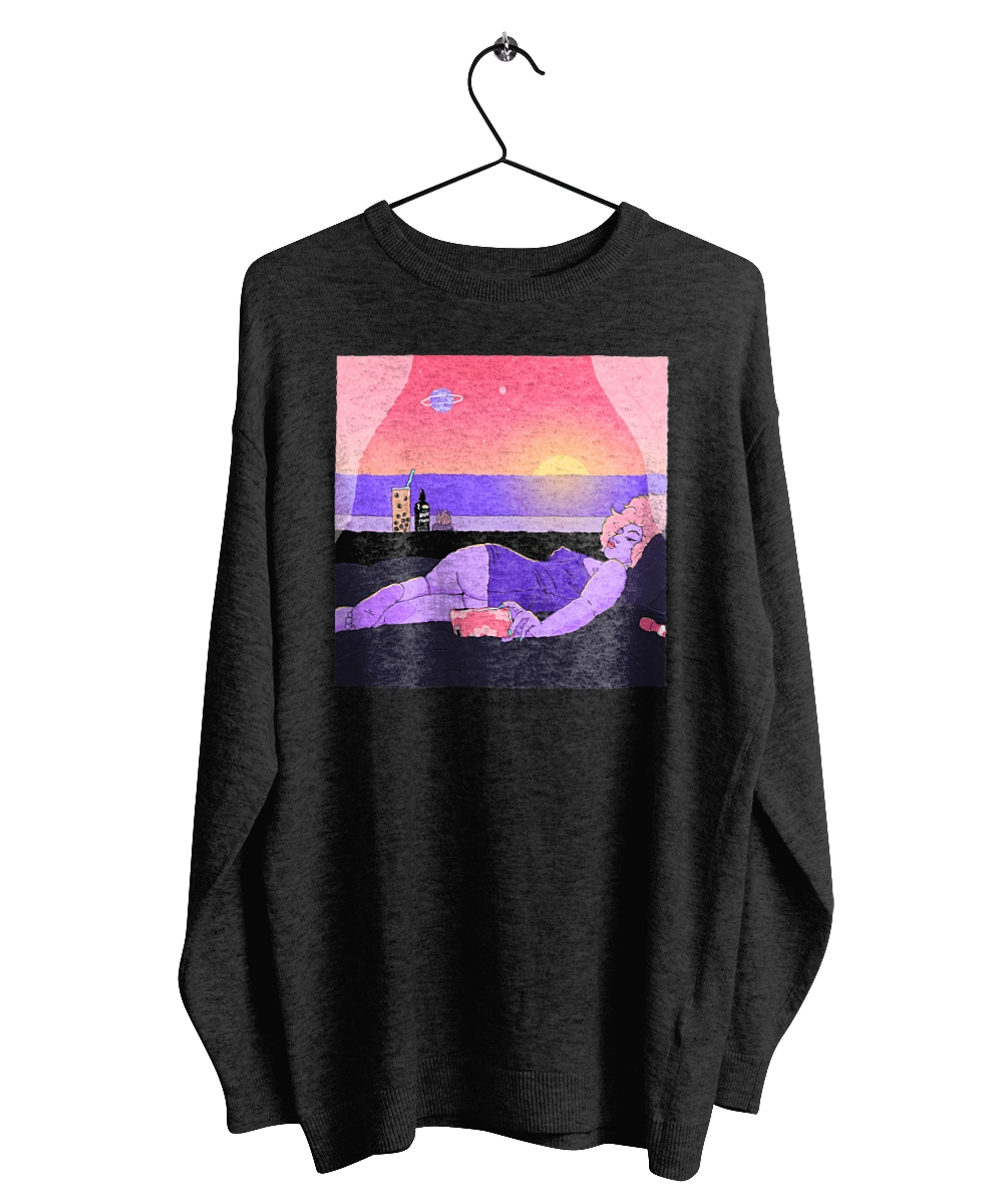 Purple Girl On Vacation