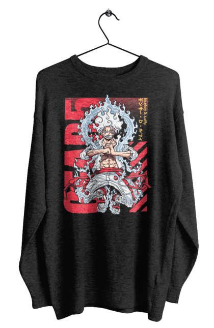 Men's sweatshirt with prints One Piece Luffy. Anime, luffy, manga, monkey de luffy, one piece, pirates. 2070702