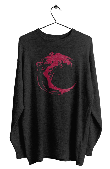 Men`s sweatshirt with prints Moon girl. Cosmic, girl, moon, space, stars. 2070702