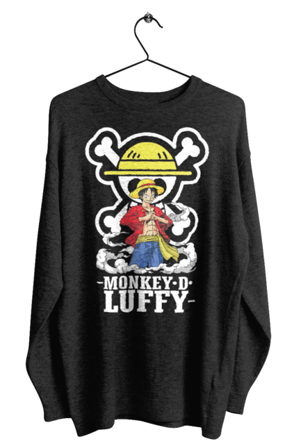 Men's sweatshirt with prints One Piece Luffy. Anime, luffy, manga, monkey de luffy, one piece, pirates. 2070702