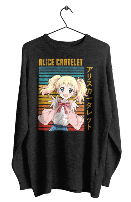 Men's sweatshirt with prints Kiniro Mosaic Alice Cartelet. Alice, alice cartelet, anime, gold mosaic, kiniro mosaic, kinmoza, manga. 2070702