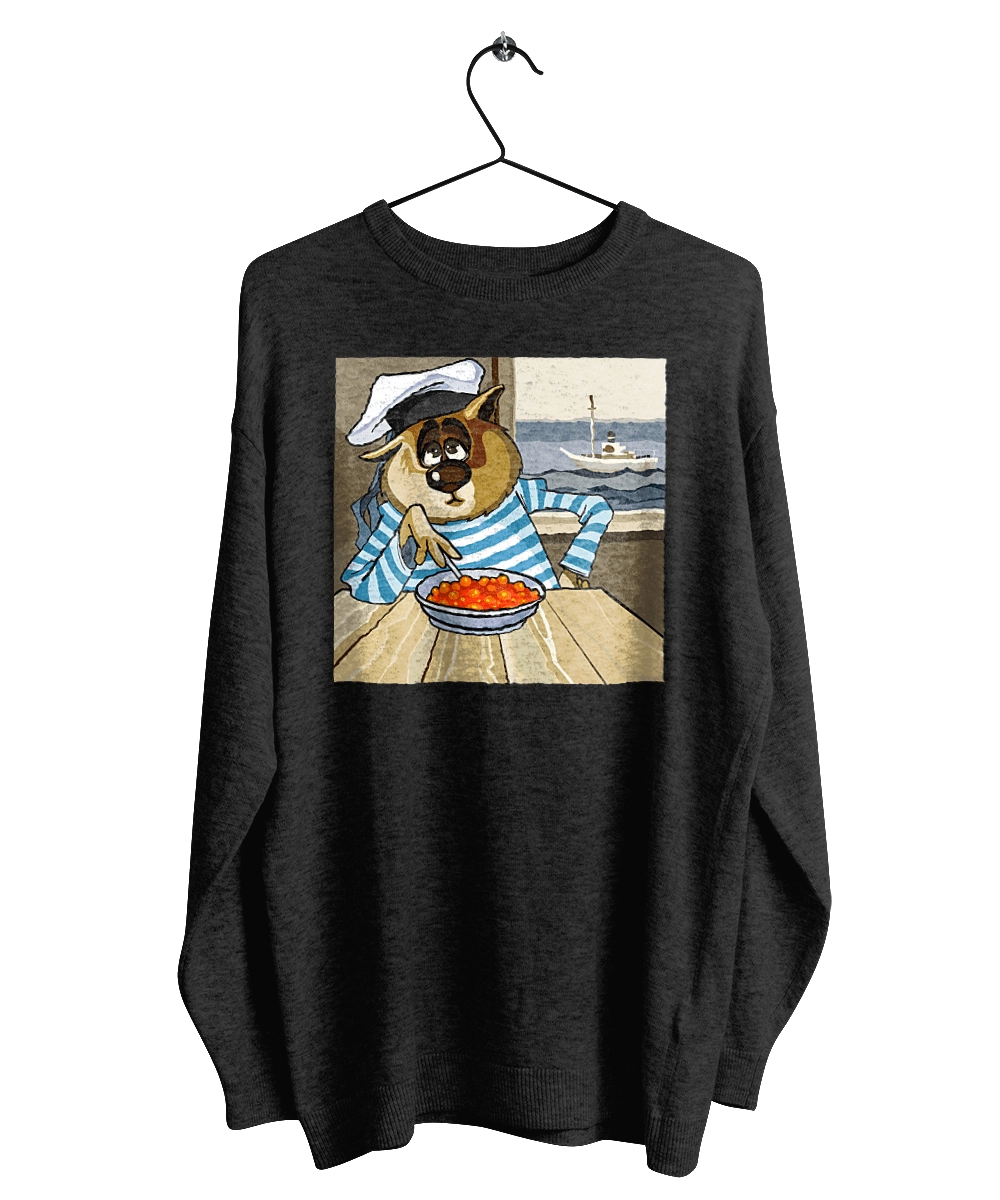 Кот Моряк, На Корабле Ест Красную Икру