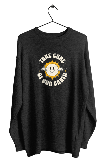 Світшот чоловічий з принтом "Земля". Бережіть землю, земля, любите природу. 2070702